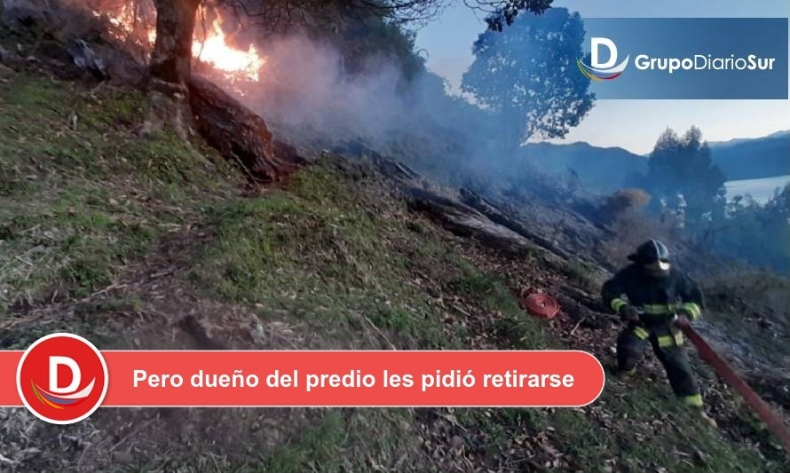 Bomberos de Curriñe controlaron incendio de matorrales