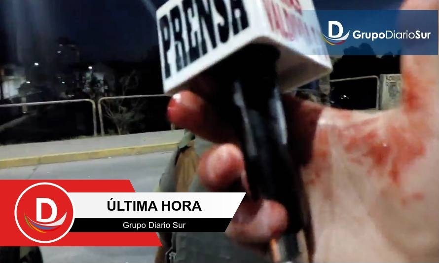 Reportero resultó herido en desmanes de Valdivia