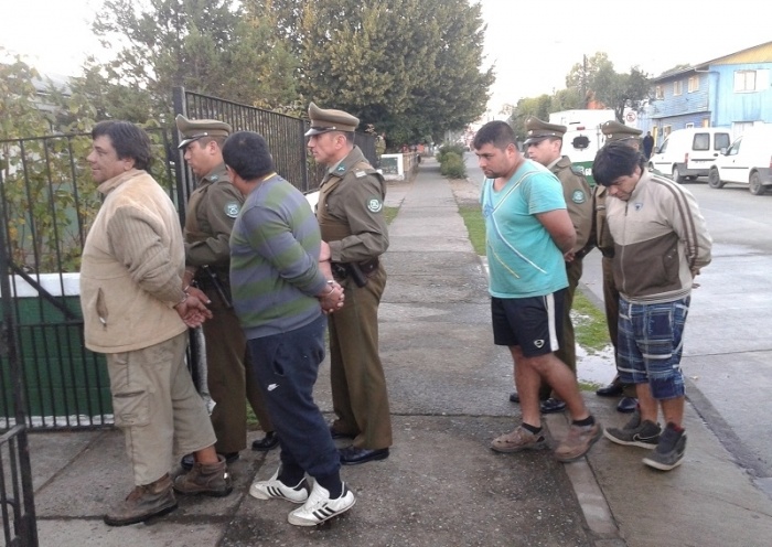 Cuatro sujetos detenidos tras ser sorprendidos infraganti talando bosque nativo