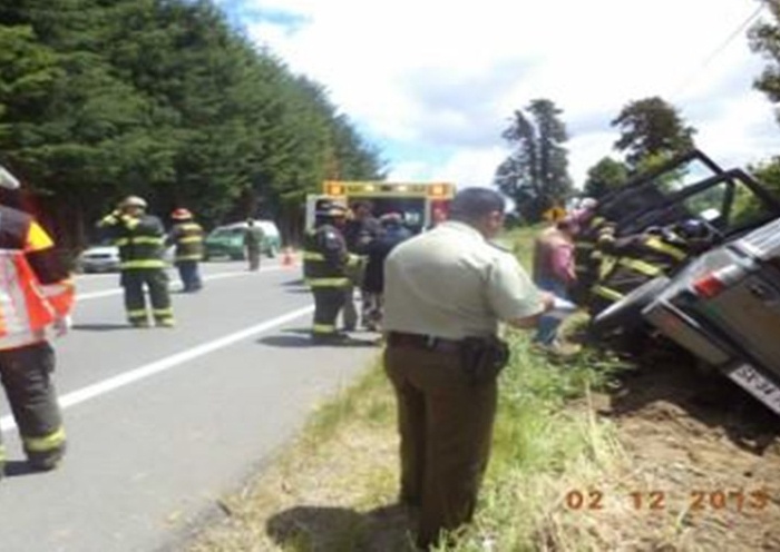 Accidente vehicular en Cruce Pumol