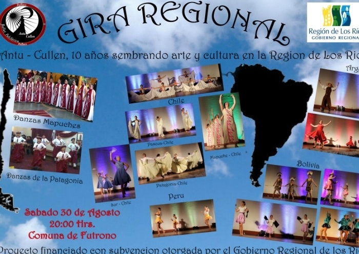 Gira Regional del Ballet Folclórico Antu-Cullen llega a Futrono