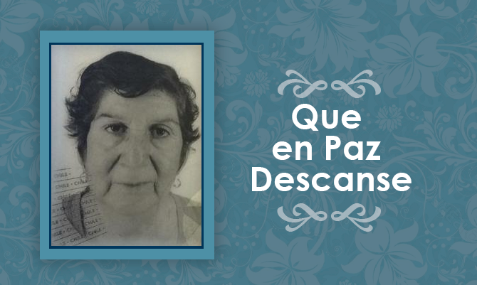 Falleció Lidia del Carmen Riquelme Montecinos Q.E.P.D