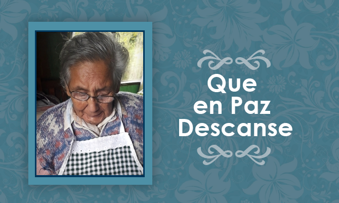 [Defunción] Falleció Teolinda del Carmen Nahuelpán Vera Q.EP.D