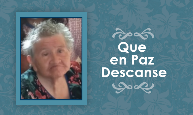 [Defunción] Falleció María Grecia Zumelzu Pitripán Q.E.P.D