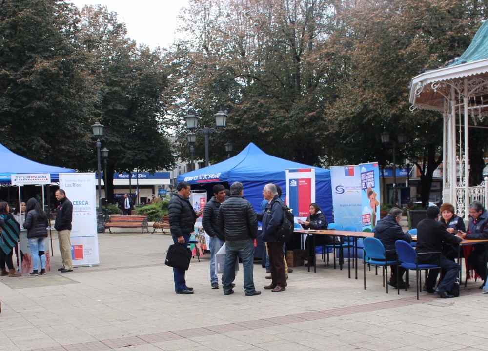 Realizaron plaza ciudadana preventiva en Valdivia y La Unión previo a Semana Santa