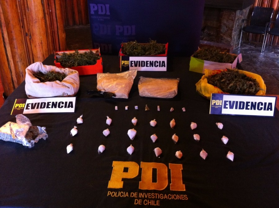 Perro antidrogas detectó a santiaguino que traía 60 millones de pesos en cocaína y marihuana a Valdivia
