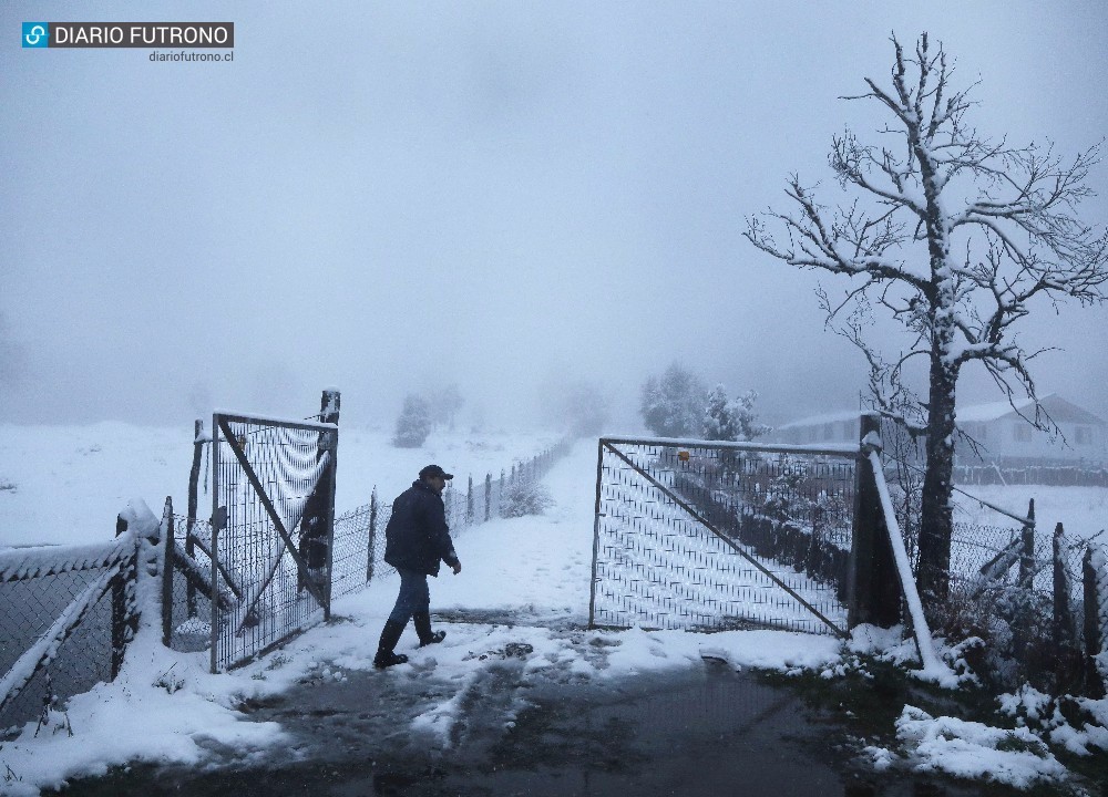 Pronostican agua nieve para zonas precordilleranas de Los Ríos