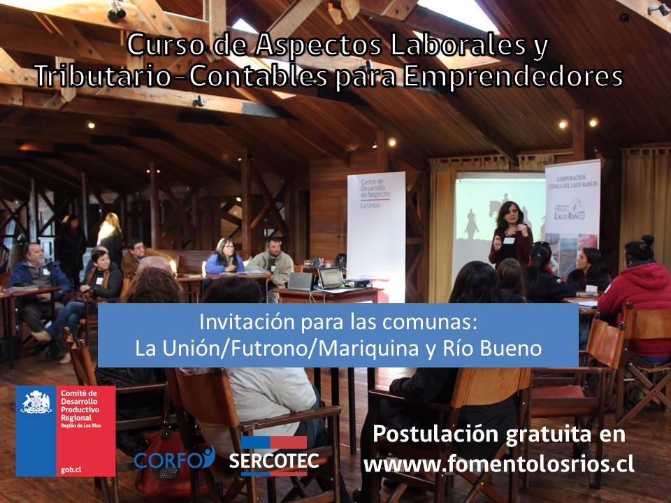  Última semana para inscribirse en los cursos de Aspectos Laborales y Tributario-Contables de Sercotec