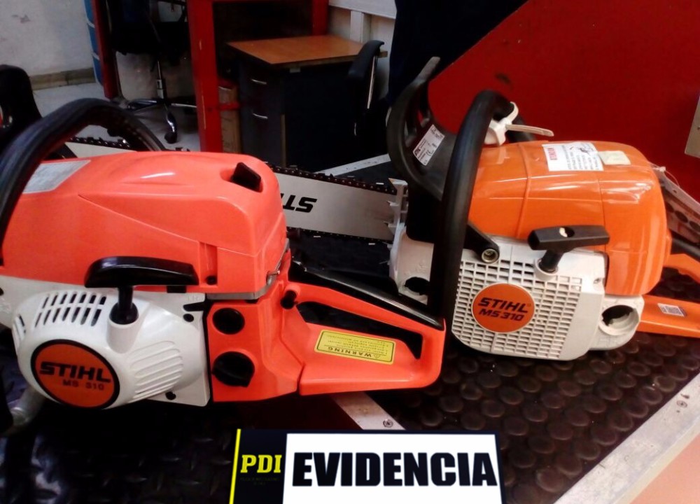 PDI detuvo a dos sujetos que vendían motosierras falsificadas en Valdivia