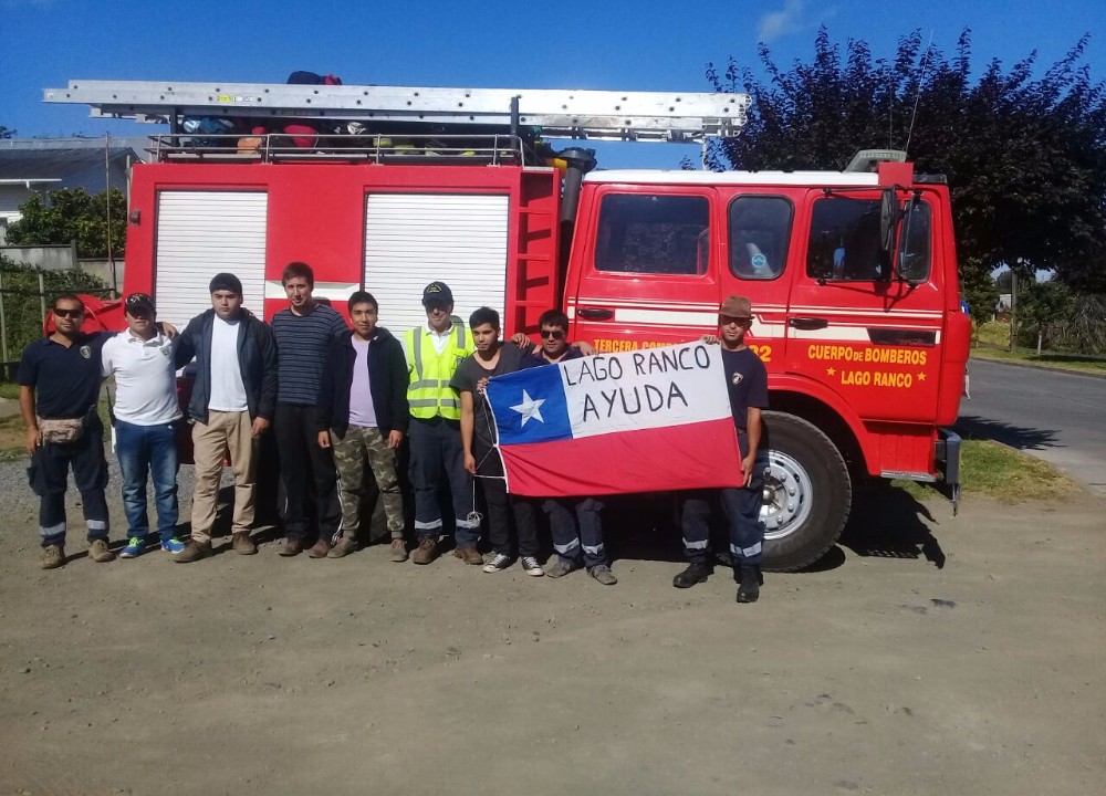 Ocho ranquinos se sumaron a la extinción del fuego en Ñuble